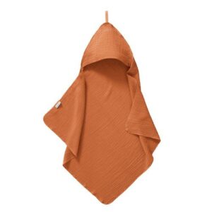 Cottonbaby l gepersonaliseerde badcape soft roest
