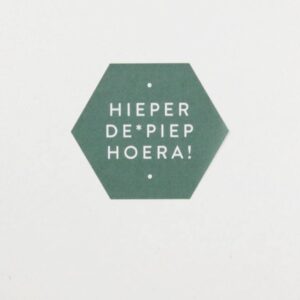 Stickers I Zeshoek hieperdepiep hoera! groen (10st)