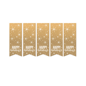 Stickers I Vaantjes happy holidays goud (10st)