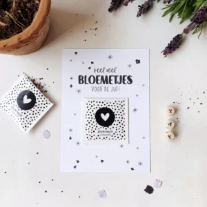 Kaart met bloemzaadjes I Heel veel bloemetjes voor de juf
