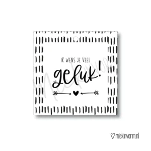 Mini kaart I Ik wens je veel geluk