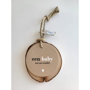 Houten hanger I Een baby, wat een wonder