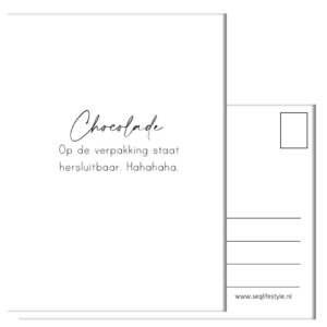 Ansichtkaart I Chocolade