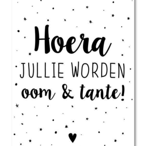 Ansichtkaart I Hoera jullie worden oom en tante
