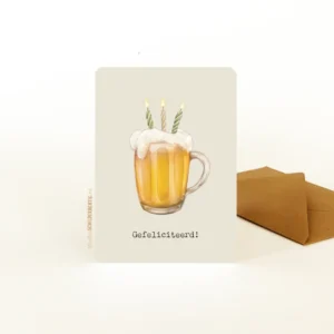 Ansichtkaart I Hef het glas gefeliciteerd