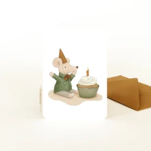 Ansichtkaart I Muisje jongen jarig