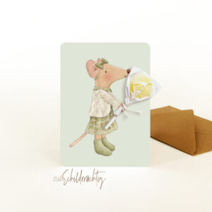 Kaart met lolly I Muisje meisje