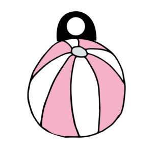 Cadeaulabel strandbal (3st)