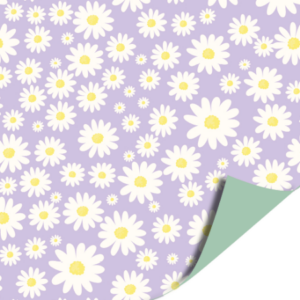 Inpakpapier I Daisies Lilac 50x300cm
