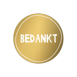 Stickers I bedankt goud (10st)