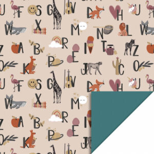 Inpakpapier I ABC dieren 70x300cm