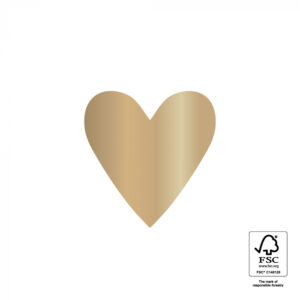 Stickers I mini hart goud (10 st)