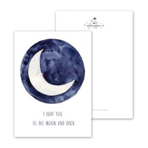 Ansichtkaart I Love you to the moon and back