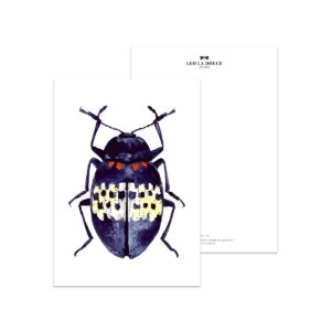 Ansichtkaart I Beetle blue