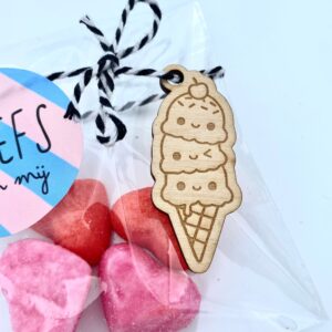 Houten label I ijshoorntje