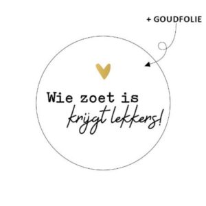 Stickers I Wie zoet is krijgt lekkers (10st)