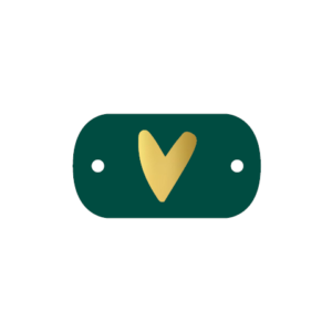 Cadeaulabel I Hartje goud/groen (3st)