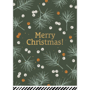 Kaart I merry christmas berries