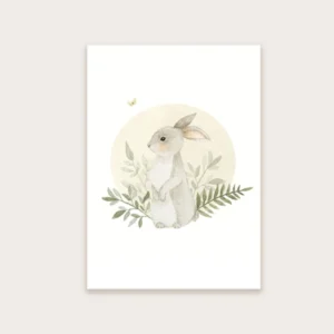 Ansichtkaart I Konijntje aquarel
