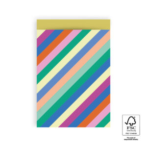 Inpakzakje multi stripes I L (5 st.)