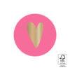 Stickers heart flamingo pink (10st)