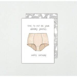 Wenskaart I Granny pants verjaardag