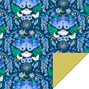 Inpakpapier I Botanic blue 70x300cm
