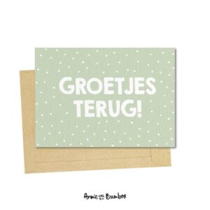 Ansichtkaart I Groetjes terug