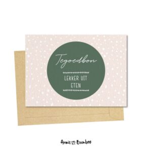 Kaart I Tegoedbon lekker uit eten
