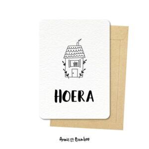 Ansichtkaart I Hoera een nieuw huis