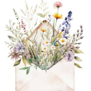 Ansichtkaart I Floral post