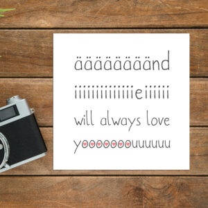 Vierkante kaart I IIIIIIIII will always love yoooouuuu