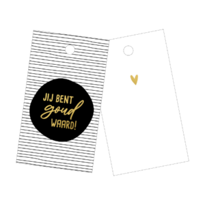 Cadeaulabel I Jij bent goud waard (3st)