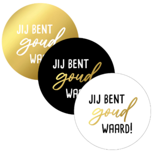 Stickers I Jij bent goud waard (10st.)