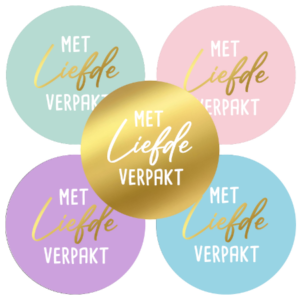 Stickers I Met liefde verpakt (10st.)