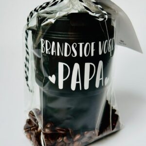 Koffiebeker I brandstof voor papa I zwart
