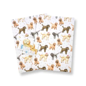 Inpakpapier met cadeaulabel I Cockapoo hond