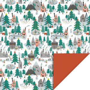 Inpakpapier I village 70x300cm