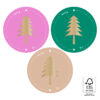 Stickers I trio Tree Gold Text met roze (10st)