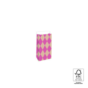 Blokzak harlekijn roze - S (2st)