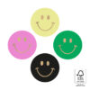 Stickers I 4 kleuren mini smiley gold (10 st)