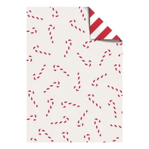 Inpakpapier I candy cane red 50x300cm