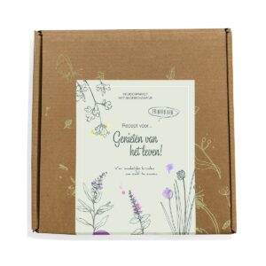 Tuinkruiden doosje 'Genieten van het Leven!'