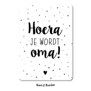 Ansichtkaart I Hoera, je wordt oma