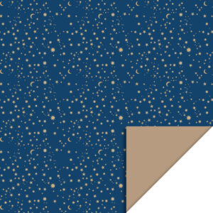 Inpakpapier I galaxy foil gold blue 70x300cm