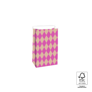 Blokzak harlekijn roze - M (2st)
