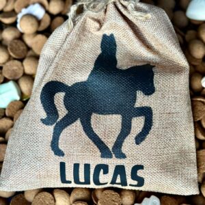 Sinterklaas jute zakje met naam