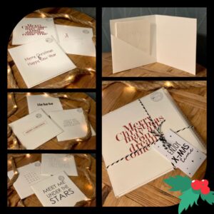 Set luxe wenskaarten met candlebag I Kerstset 5 stuks