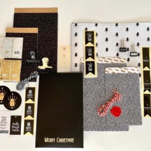 Inpakset I Kerst zwart / wit / goud