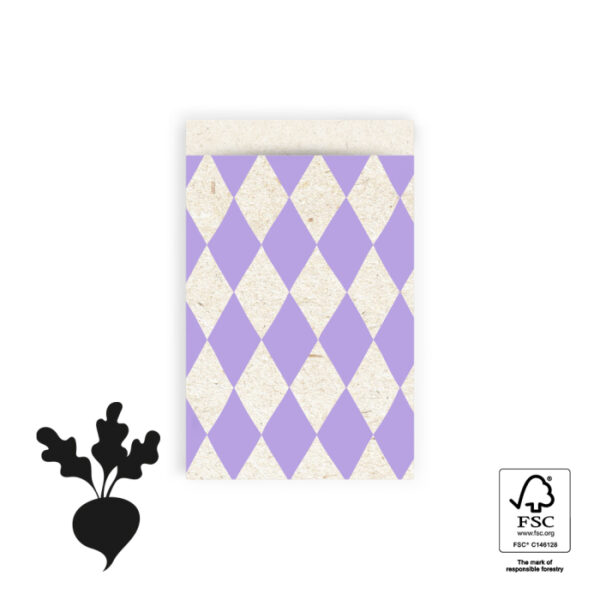 Inpakzakje harlequin lila I M (5 st.)